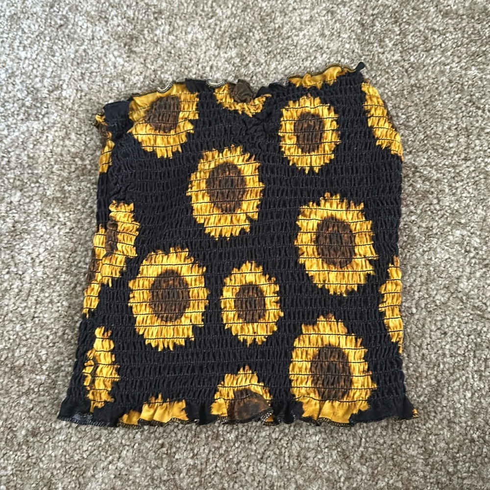 Sunflower Strapless Top